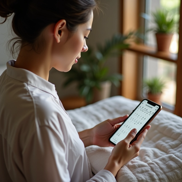 Agendando massagem relaxante na rotina pré-casamento.