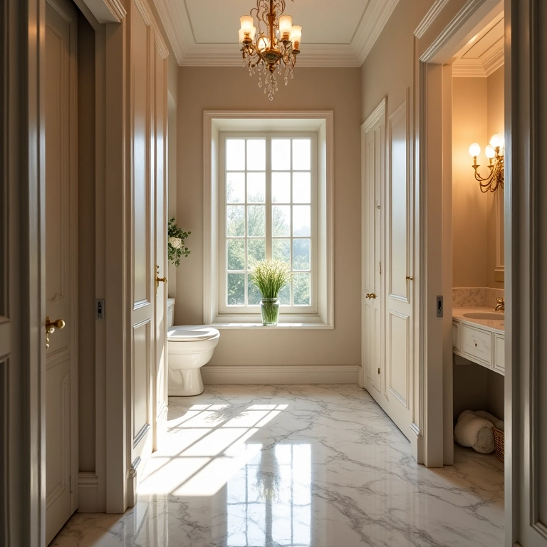 Banheiro privativo no camarim de noiva.