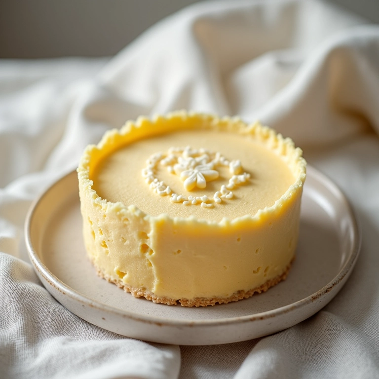 Bolo de pano de prato com linho e algodão.