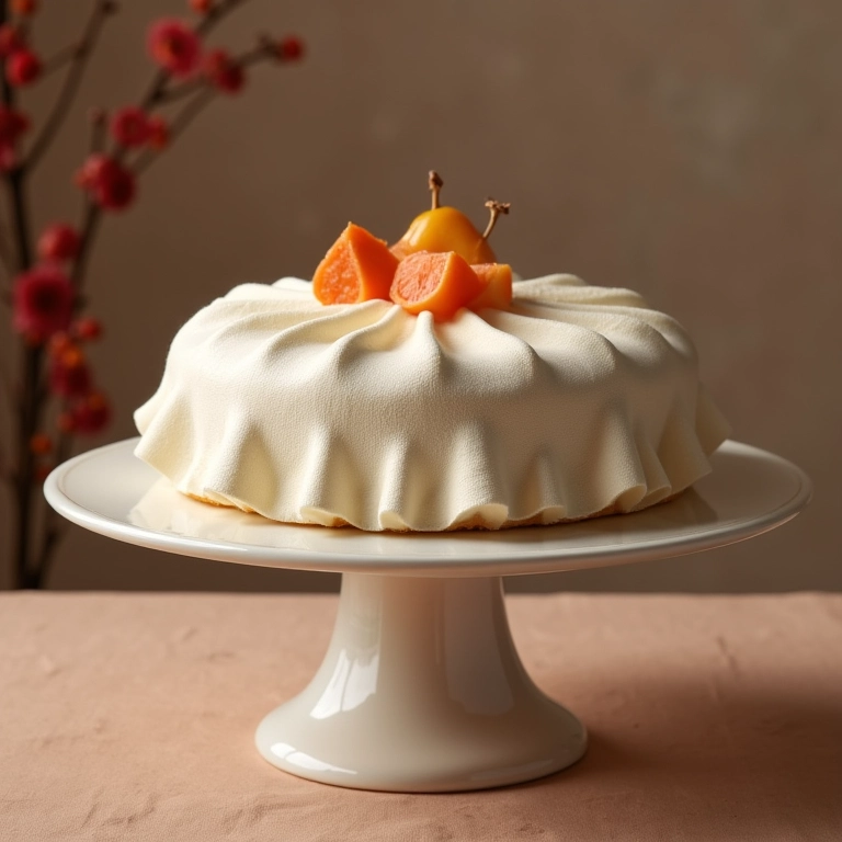 Bolo de pano de prato em suporte Camicado.