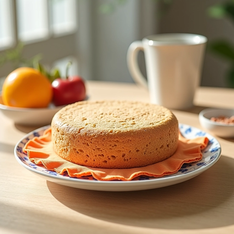 Bolo de pano de prato feito com tecido Karsten.