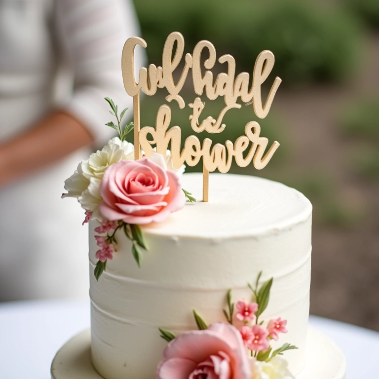 Bolo decorado e personalizado para chá de panela.