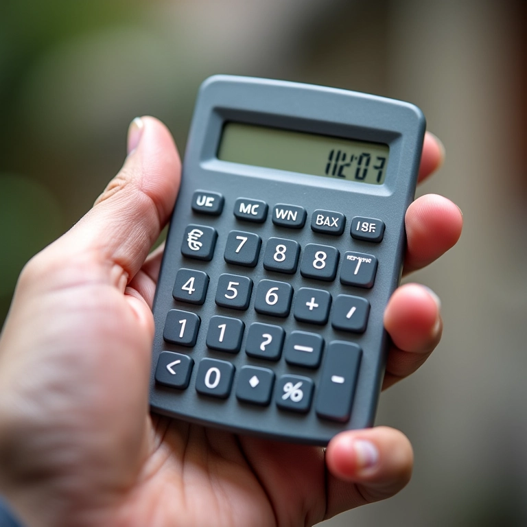 Calculadora mostrando custos de casamento na França.