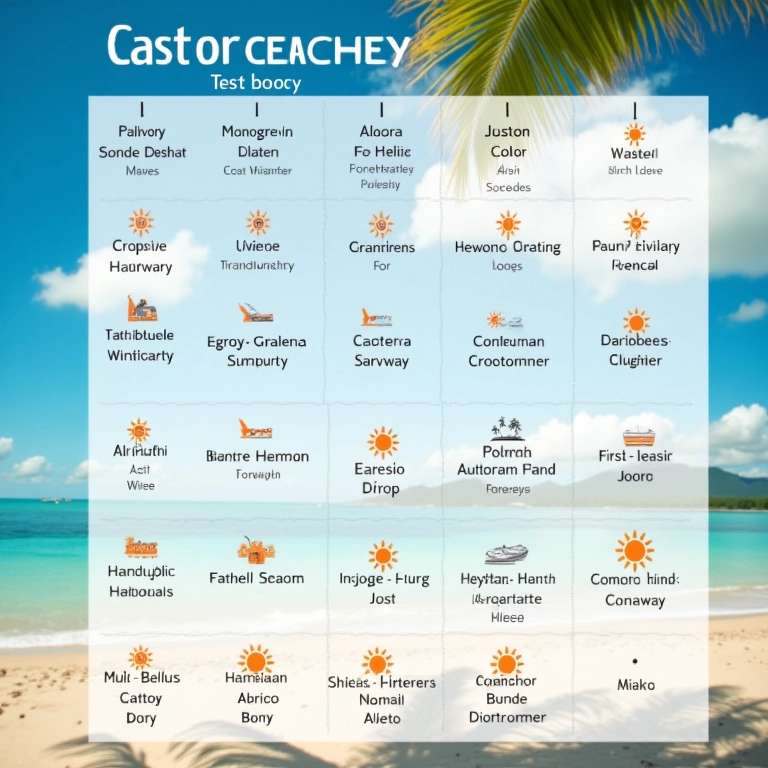 Calendário com os melhores meses para viajar para o Caribe destacados.