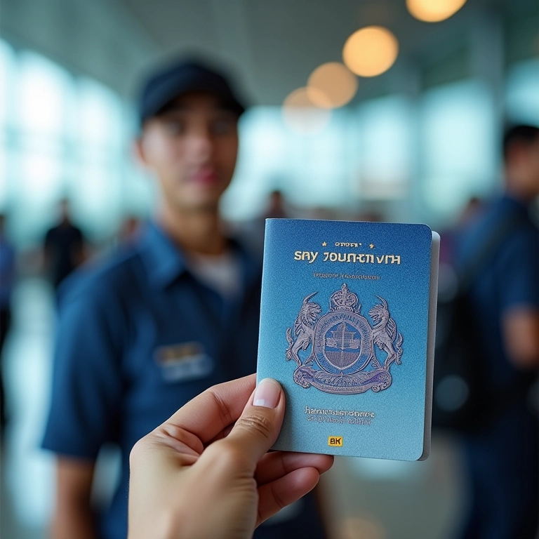 Carimbo de passaporte tailandês.