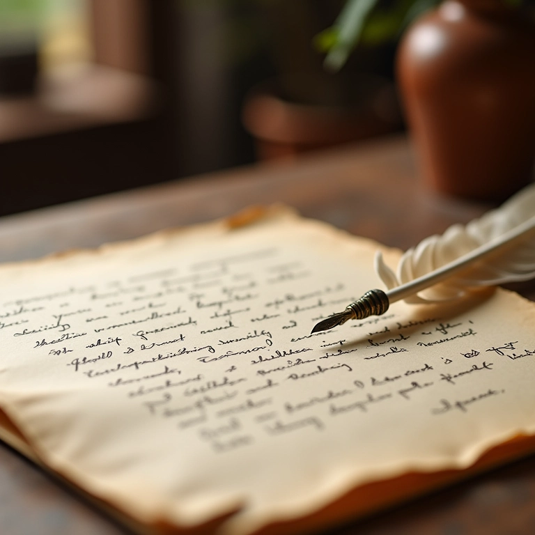 Carta para cápsula do tempo de casamento.