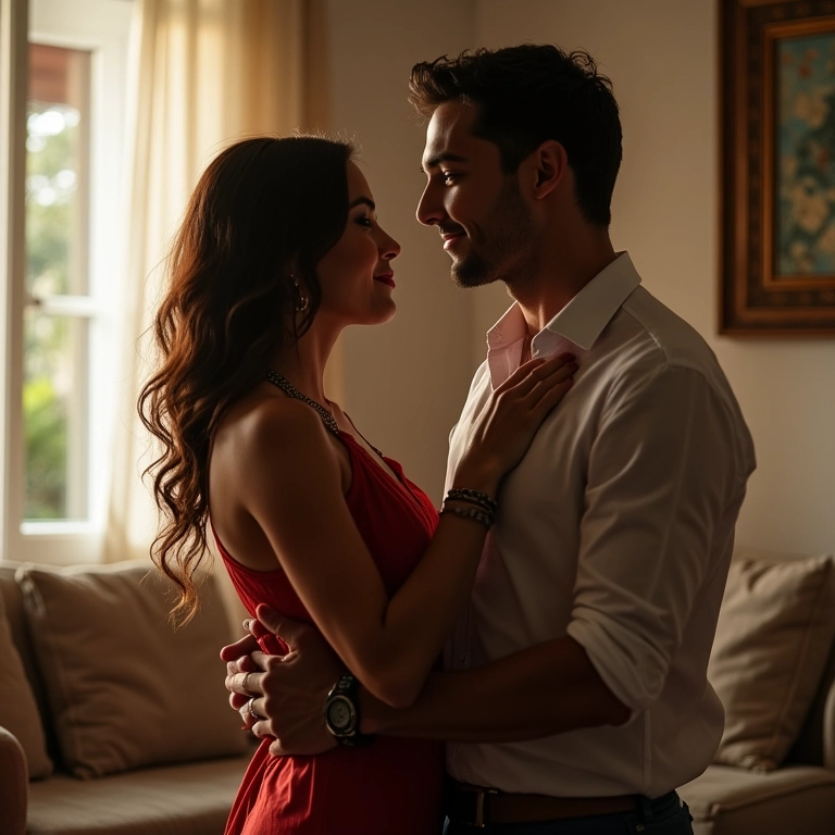 Casal definindo estilo de dança para coreografia do casamento.