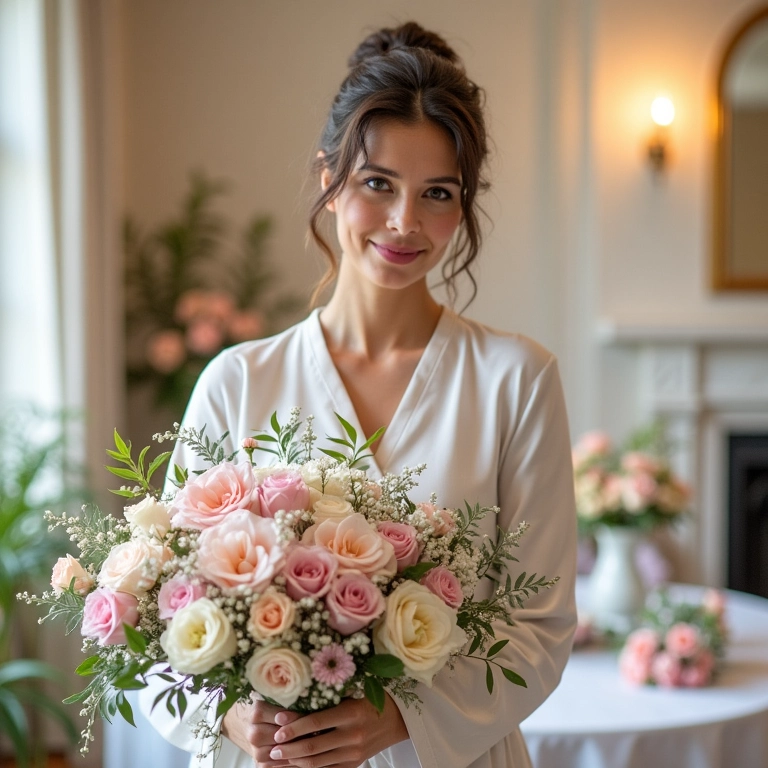 Casal escolhendo a decoração do casamento.