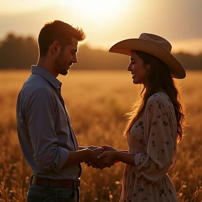 Casal escolhendo músicas para a cerimônia de noivado, trocando ideias.