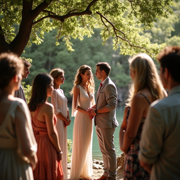 Cerimônia de casamento boho com rituais personalizados.
