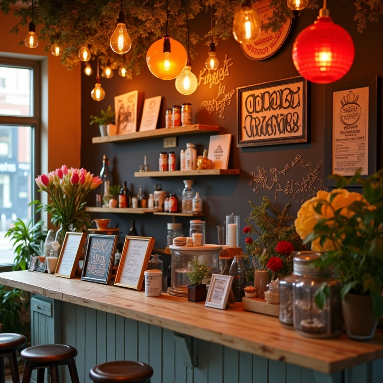 Chá Bar com tema criativo e decorações DIY.