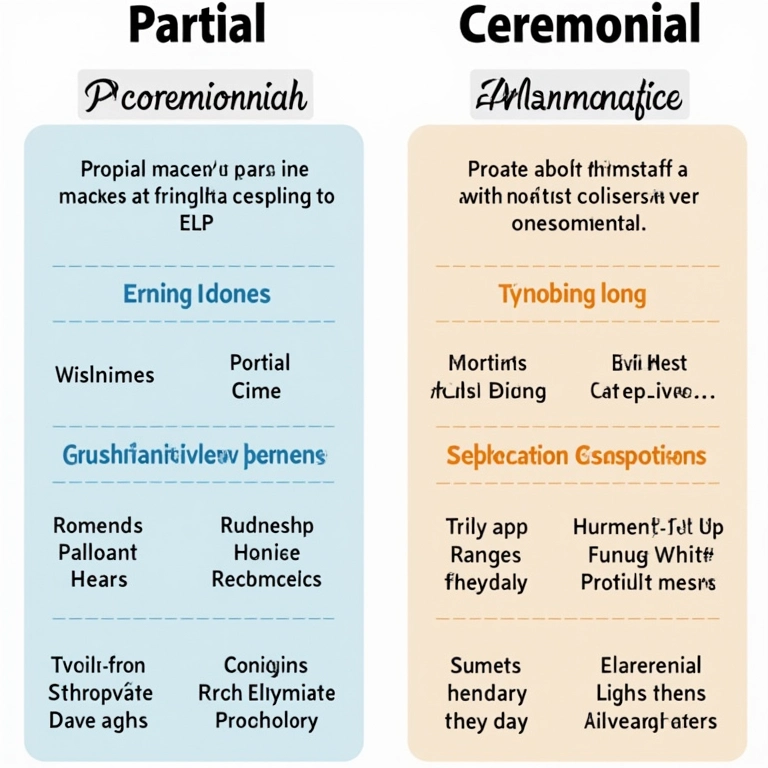 Comparativo entre assessoria parcial e cerimonial.