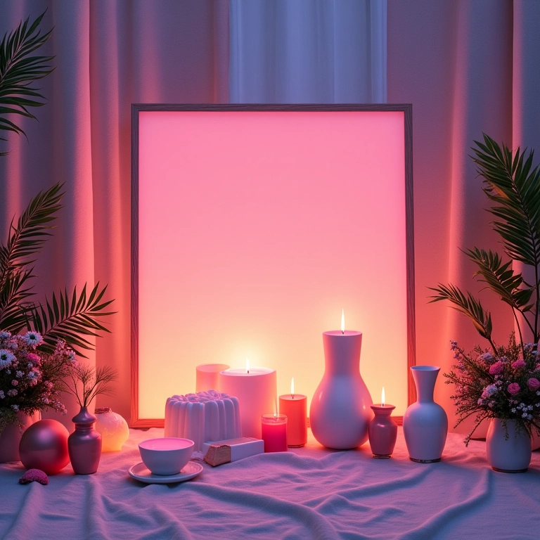 Conceito de iluminação para casamento com paletas de cores.