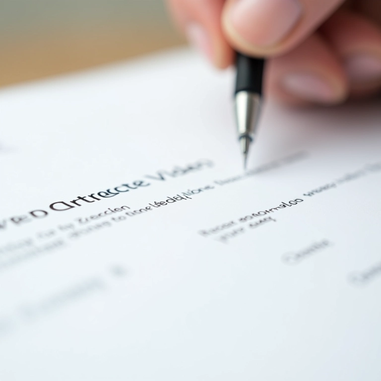 Contrato de vídeo de casamento sendo assinado.