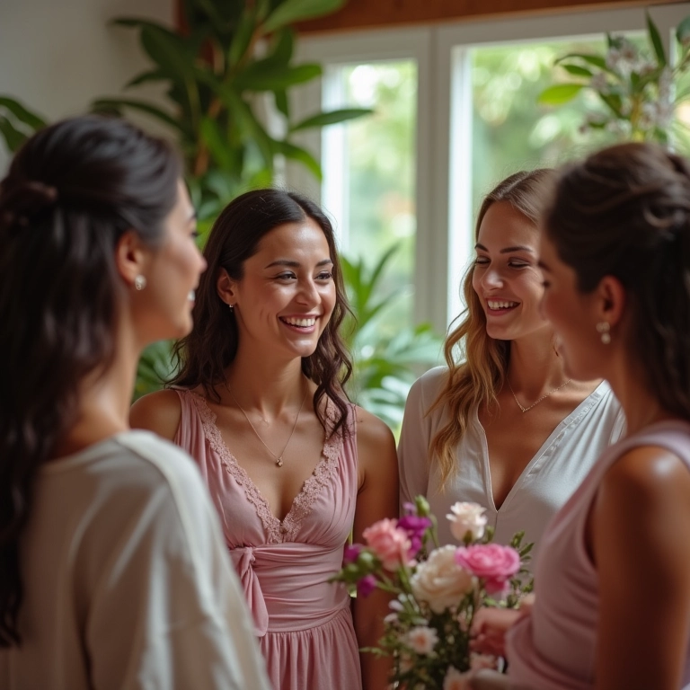 Convidadas debatendo se é obrigatório dar um presente da lista.