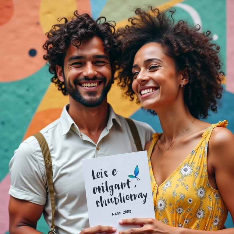 Convite de casamento criativo para casais modernos.