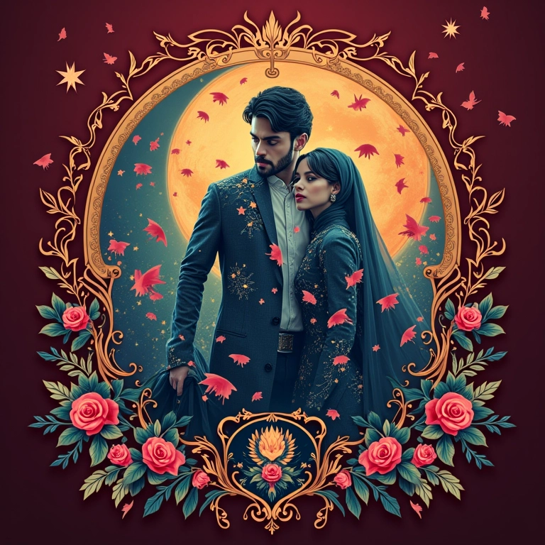 Convite de casamento temático com design criativo e tipografia moderna.