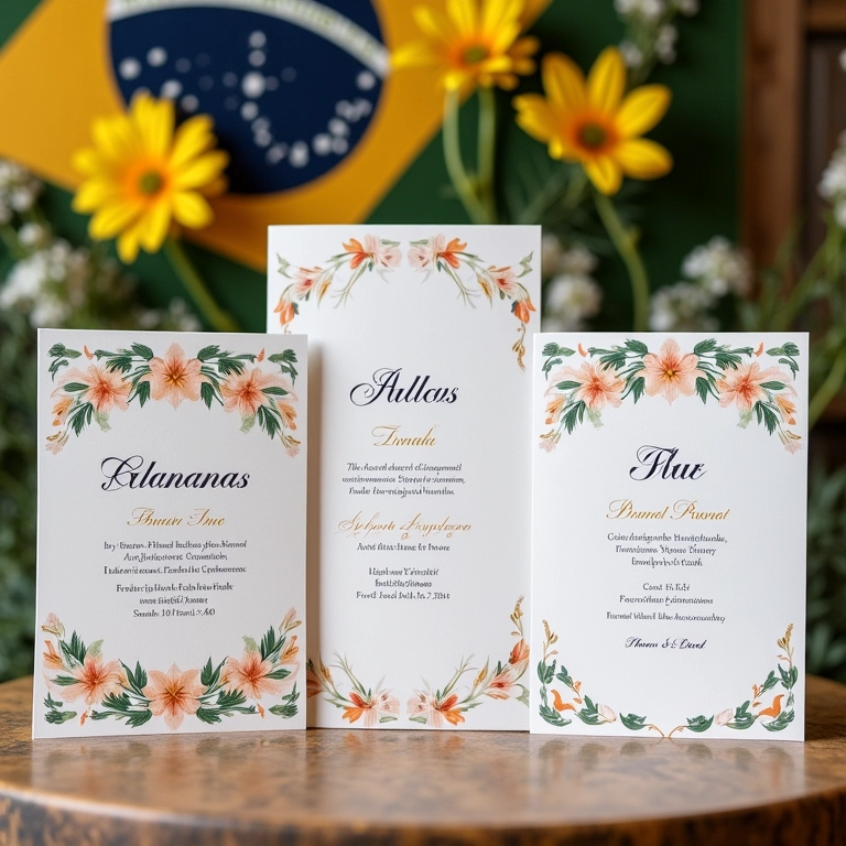 Convites de casamento em estilos rústico, clássico, moderno e boho.