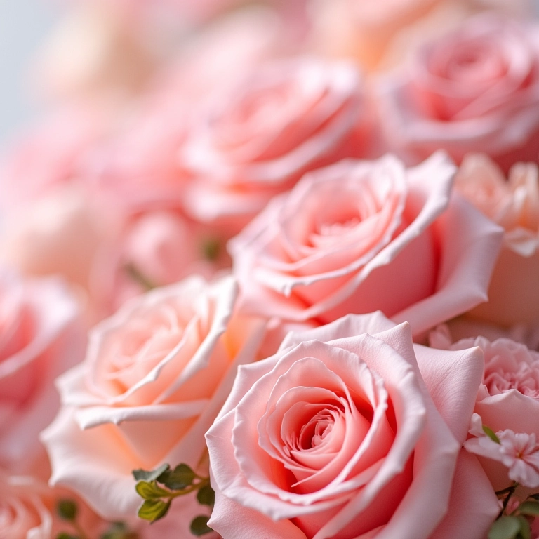 Decoração de chá de panela com cores pastel e rosas.