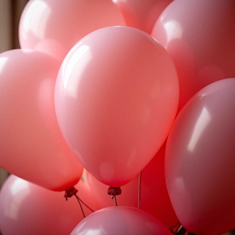 Detalhe de balão de látex em casamento.