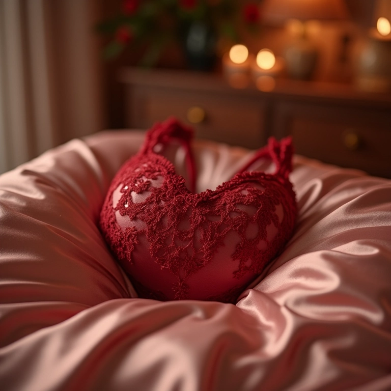 Detalhe de um conjunto de lingerie elegante em um chá de lingerie.