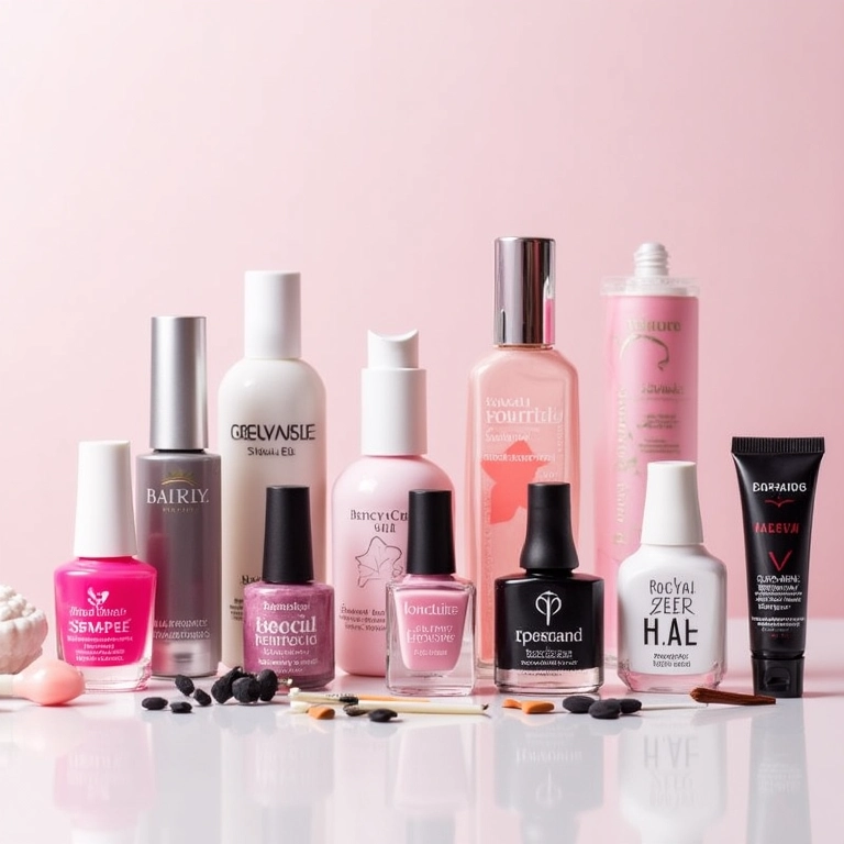 Diversos produtos para unhas de alta qualidade.