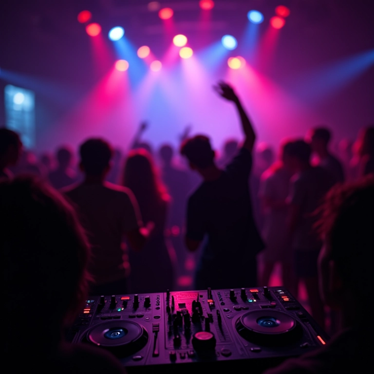 DJ tocando em uma festa.