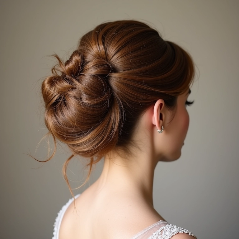 Durabilidade de um penteado preso para noiva, mantendo-se perfeito.