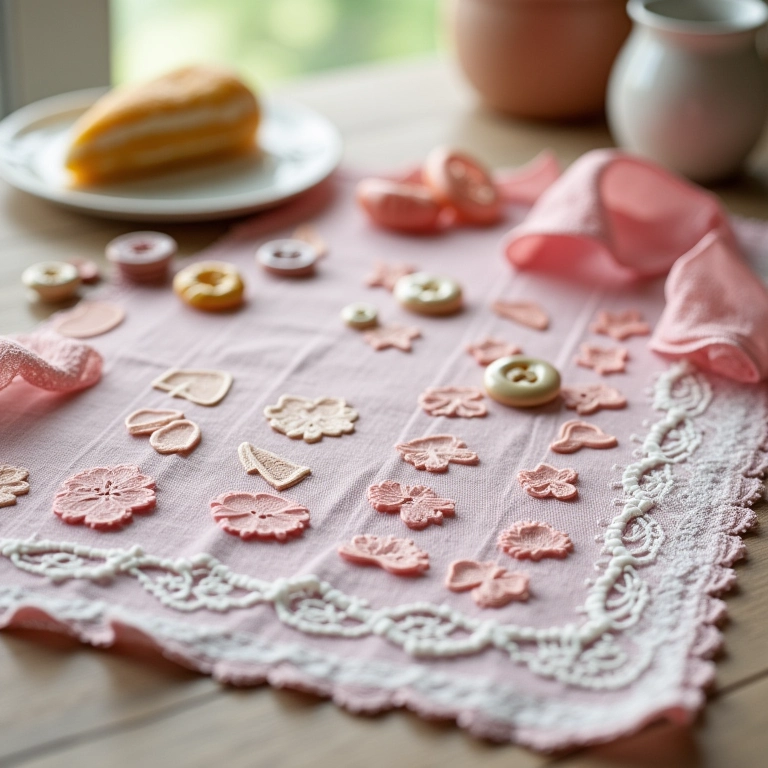 Enfeites para decorar bolo de pano de prato.