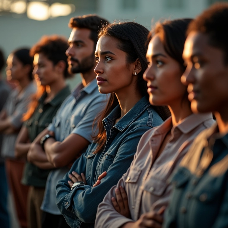 Equipe controla o tempo da visita técnica.