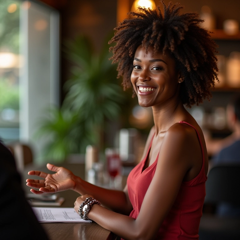 Especialista dando dicas para Chá Bar.