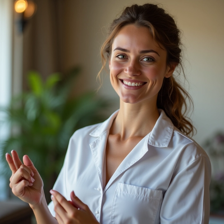 Especialista em massagem relaxante dando dicas.