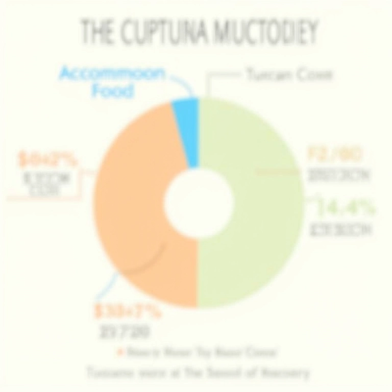 Gráfico de custos estimados para lua de mel na Toscana.