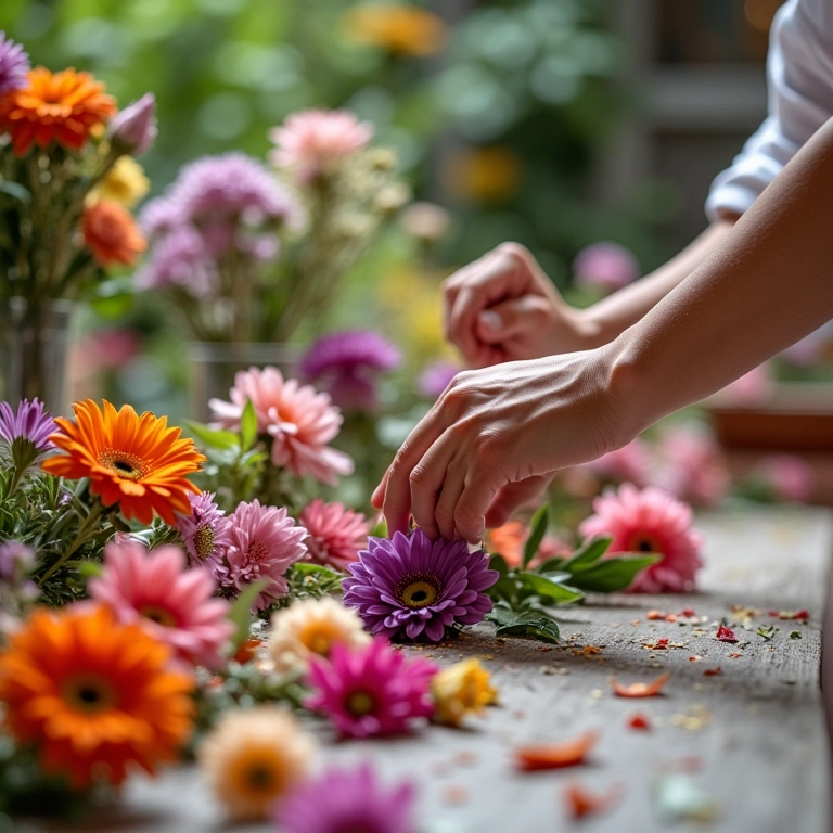 Guia prático de como montar arranjos coloridos.