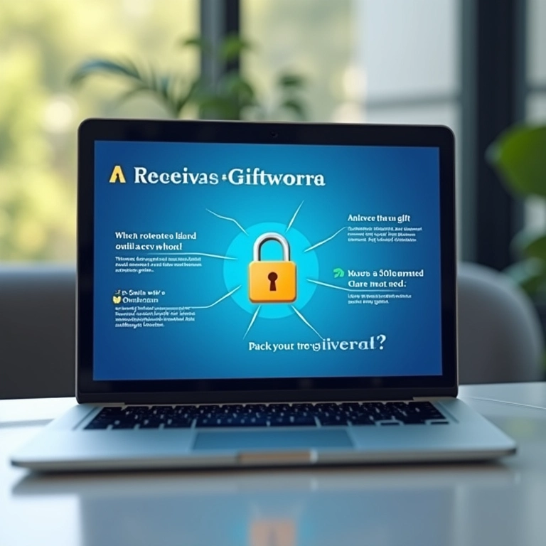 Interface segura de plataforma online para receber presentes em dinheiro.