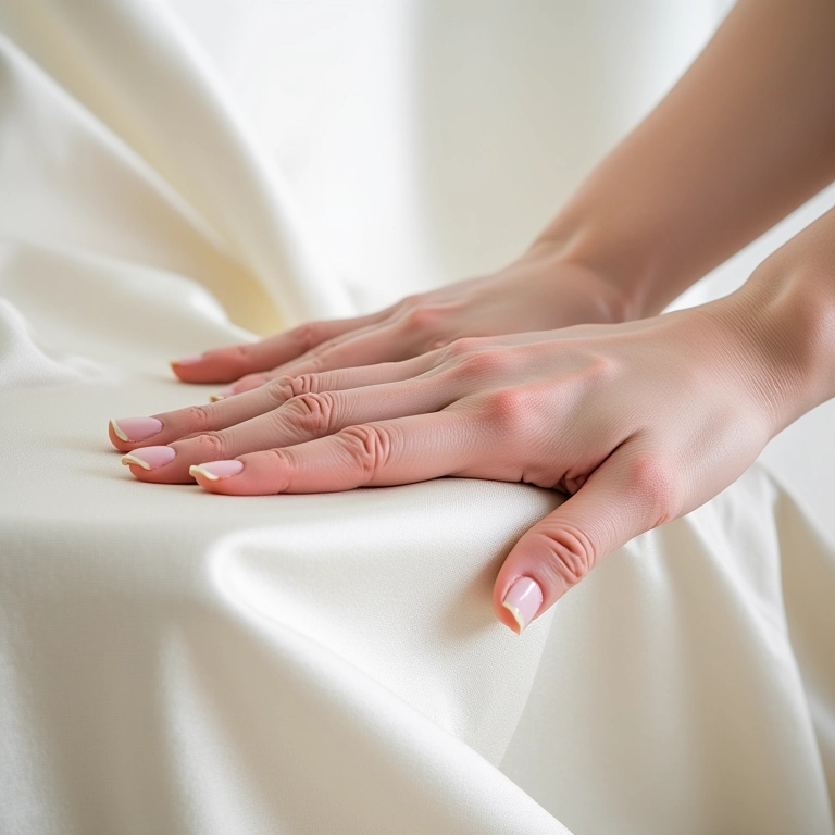 Lavando delicadamente capa de cadeira de cetim.