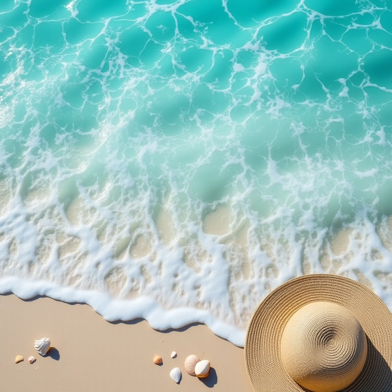 Leave-in Beach Waves da Lowell em uma toalha de praia.