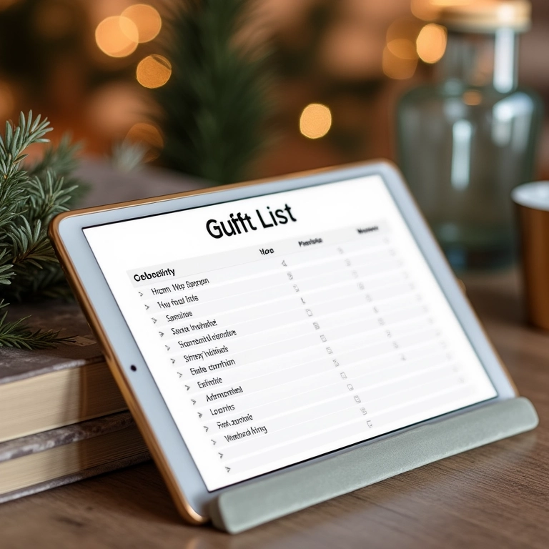 Lista de presentes personalizada para casa nova em tablet.