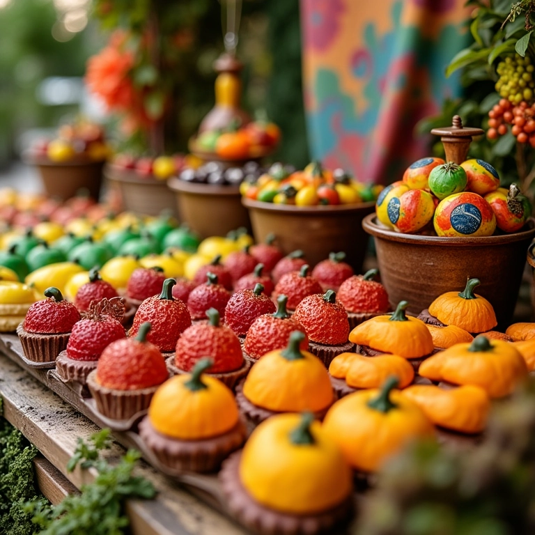 Mesa de guloseimas temática para festa do pijama.
