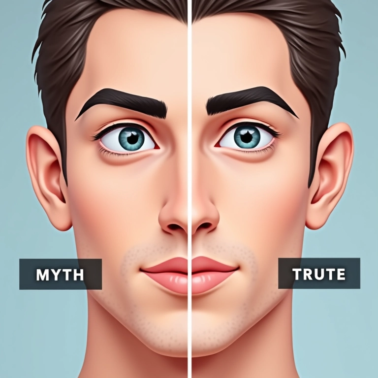 Mitos e verdades sobre sobrancelhas masculinas desmistificados.