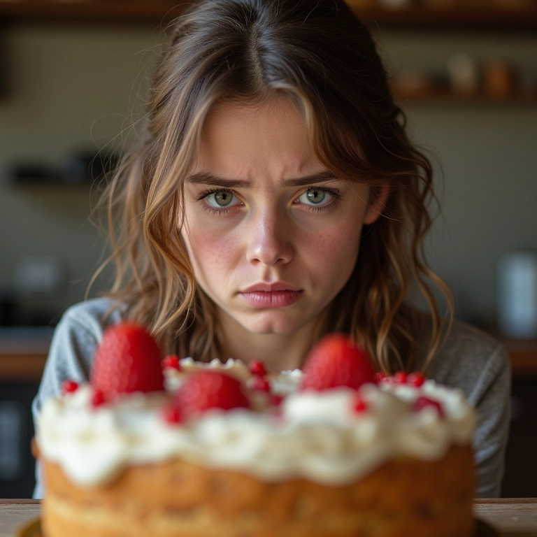 Mulher expressando insatisfação na prova.