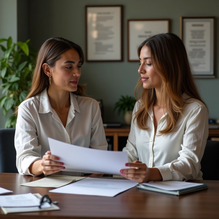 Mulheres decidindo juntas sobre a separação total de bens.