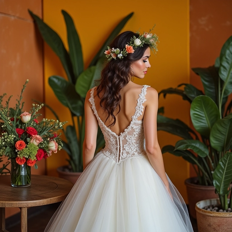 Noiva buscando inspirações para o estilo do casamento.