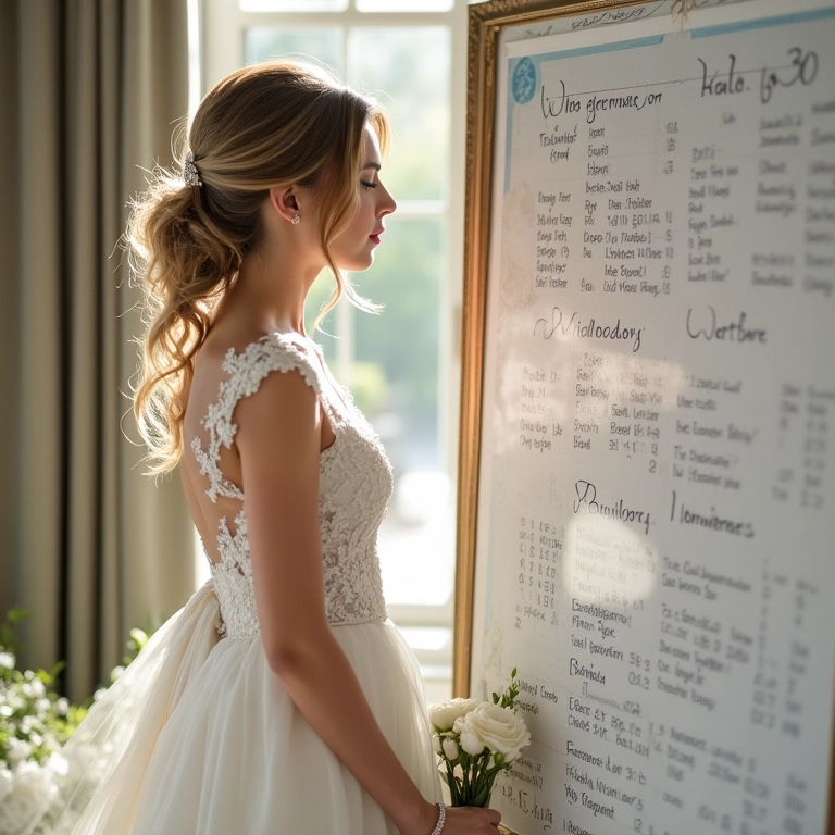 Noiva escolhendo entre o verão e o inverno para o destination wedding, calendário.