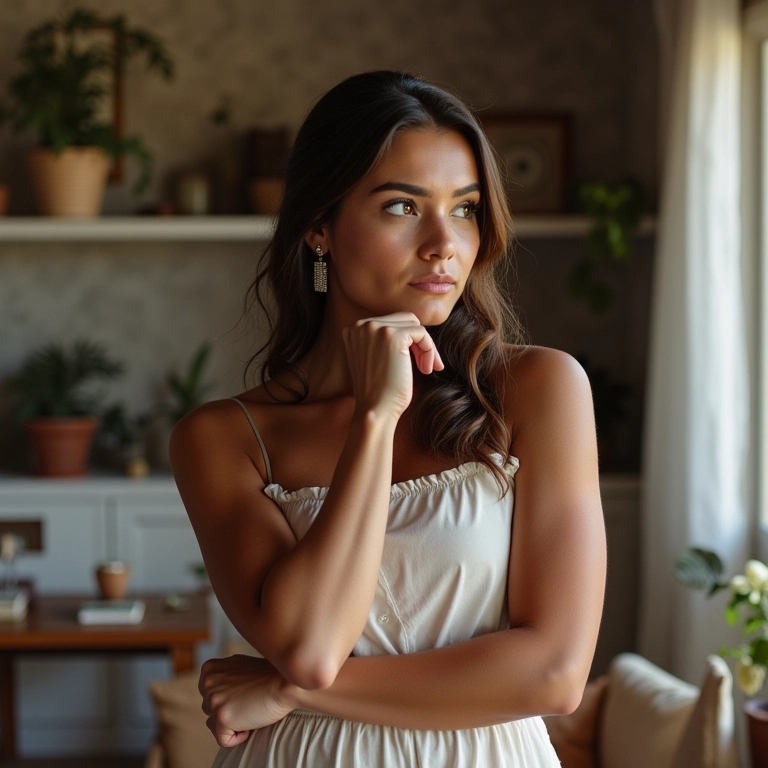 Noiva pensando se é falta de educação fazer lista de presentes.