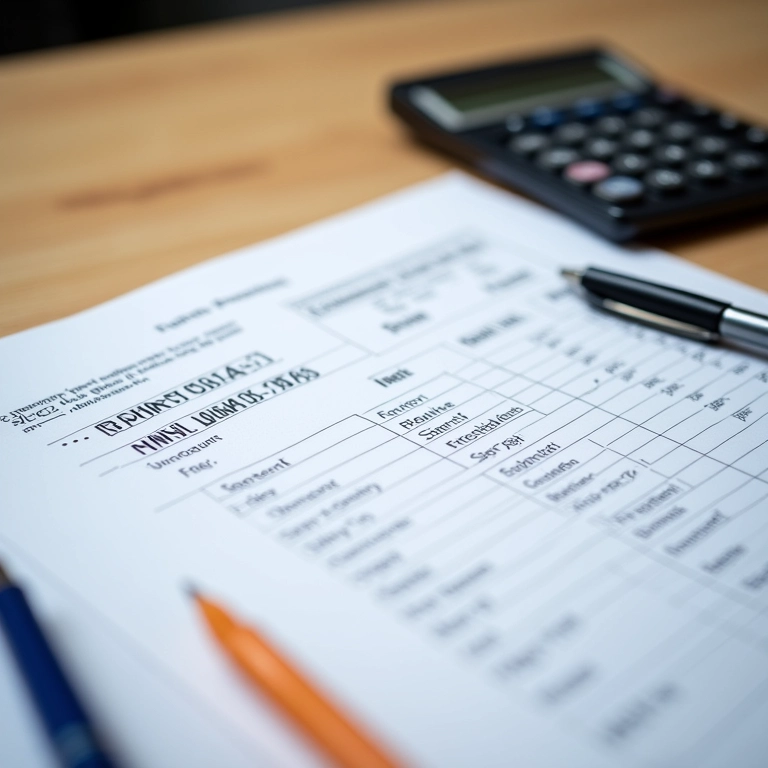 Orçamento detalhado de decoração de eventos em uma mesa.
