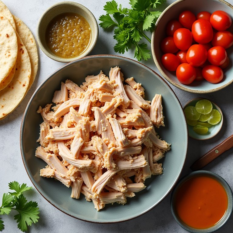 Ingredientes frescos para preparar um wrap de frango delicioso.