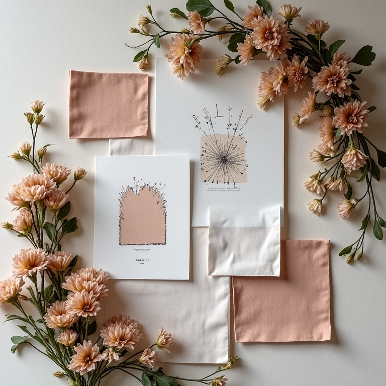 Painel de inspiração para estilo de casamento.