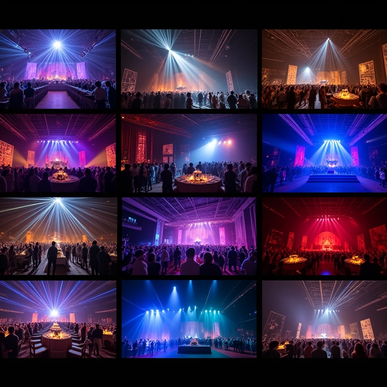 Portfólio de iluminação cênica com diversos estilos.