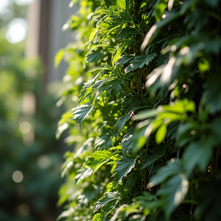 Profissional encontrando materiais para montar um jardim vertical.